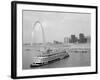 1960s St. Louis Missouri Gateway Arch Skyline Mississippi River SS Admiral Casino-null-Framed Photographic Print