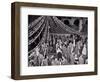 1960s TEENAGE GIRLS AND BOYS IN GOWNS AND SUITS ATTENDING HIGH SCHOOL SENIOR PROM DANCE UNDER CA...-Panoramic Images-Framed Photographic Print