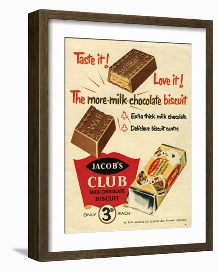 1960s UK Jacob's Magazine Advertisement-null-Framed Giclee Print