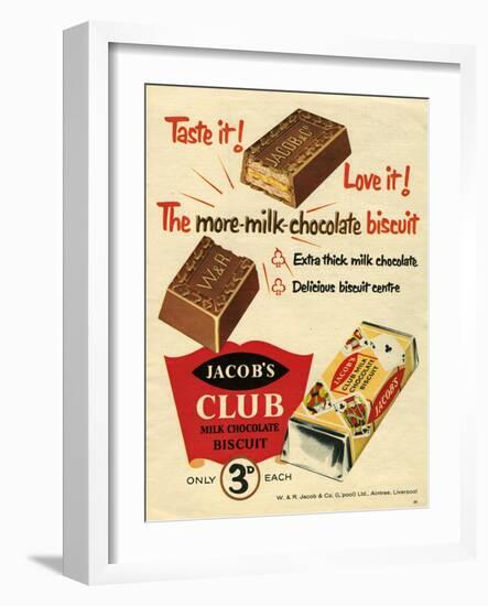 1960s UK Jacob's Magazine Advertisement-null-Framed Giclee Print