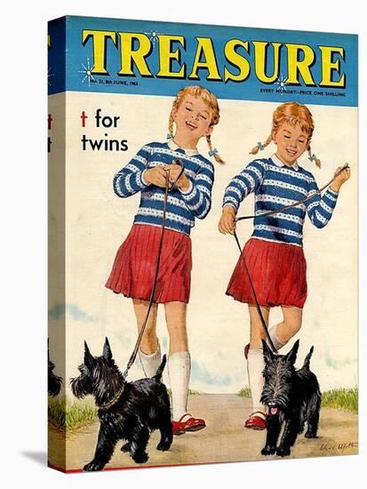 1960s UK Treasure Magazine Cover-null-Stretched Canvas