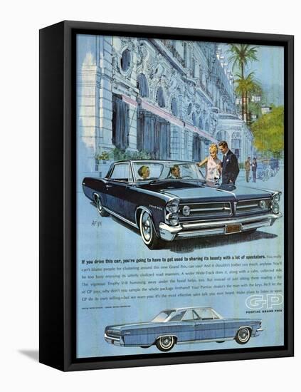 1960s USA Pontiac Grand Prix Magazine Advertisement-null-Framed Stretched Canvas