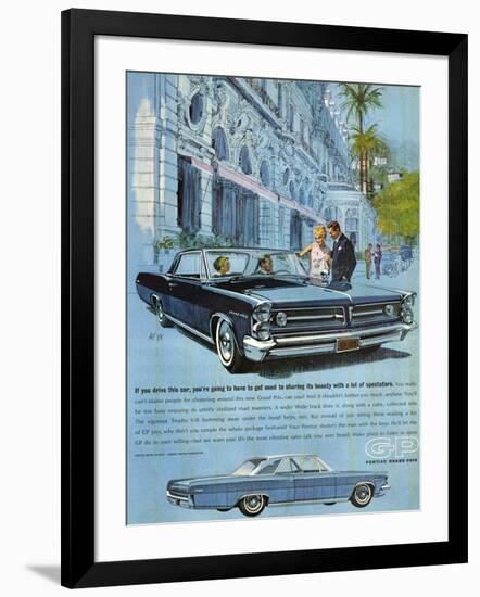 1960s USA Pontiac Grand Prix Magazine Advertisement-null-Framed Giclee Print