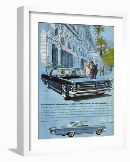 1960s USA Pontiac Grand Prix Magazine Advertisement-null-Framed Giclee Print