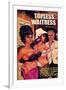 1960s USA Topless Waitress Book Cover-null-Framed Giclee Print