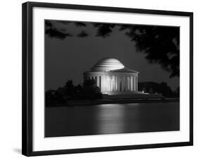 1960s Washington DC Jefferson Memorial at Night-null-Framed Photographic Print