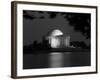 1960s Washington DC Jefferson Memorial at Night-null-Framed Photographic Print