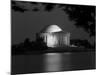 1960s Washington DC Jefferson Memorial at Night-null-Mounted Photographic Print