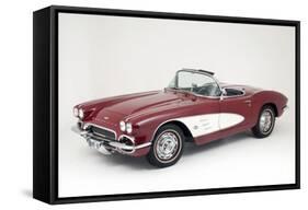 1961 Chevrolet Corvette C1 Convertible-null-Framed Stretched Canvas