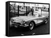 1961 Chevrolet Corvette on a Parking Meter, (C1961)-null-Framed Stretched Canvas