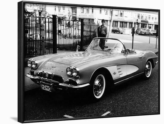 1961 Chevrolet Corvette on a Parking Meter, (C1961)-null-Framed Photographic Print