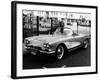 1961 Chevrolet Corvette on a Parking Meter, (C1961)-null-Framed Photographic Print