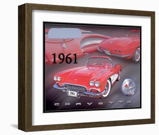 1961 Corvette-null-Framed Art Print