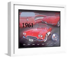 1961 Corvette-null-Framed Art Print