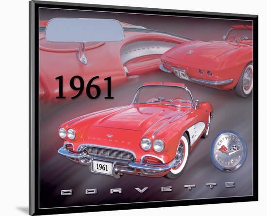 1961 Corvette-null-Mounted Art Print