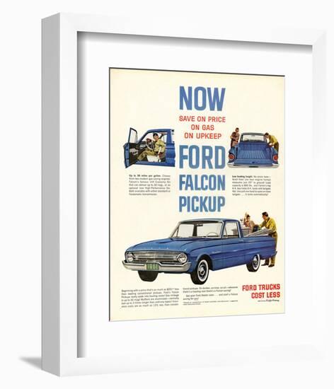 1961 Ford Falcon Pickup-null-Framed Art Print