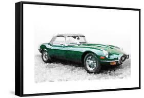 1961 Jaguar E-Type Watercolor-NaxArt-Framed Stretched Canvas