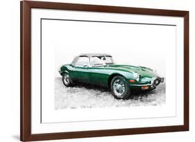 1961 Jaguar E-Type Watercolor-NaxArt-Framed Premium Giclee Print