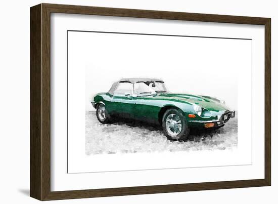1961 Jaguar E-Type Watercolor-NaxArt-Framed Art Print
