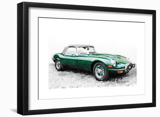 1961 Jaguar E-Type Watercolor-NaxArt-Framed Art Print