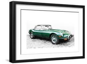 1961 Jaguar E-Type Watercolor-NaxArt-Framed Art Print