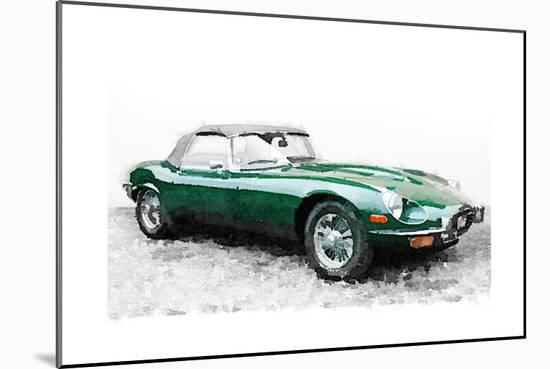 1961 Jaguar E-Type Watercolor-NaxArt-Mounted Art Print