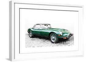 1961 Jaguar E-Type Watercolor-NaxArt-Framed Art Print