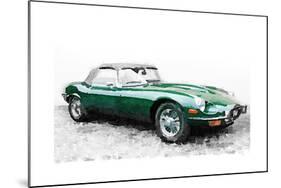 1961 Jaguar E-Type Watercolor-NaxArt-Mounted Art Print