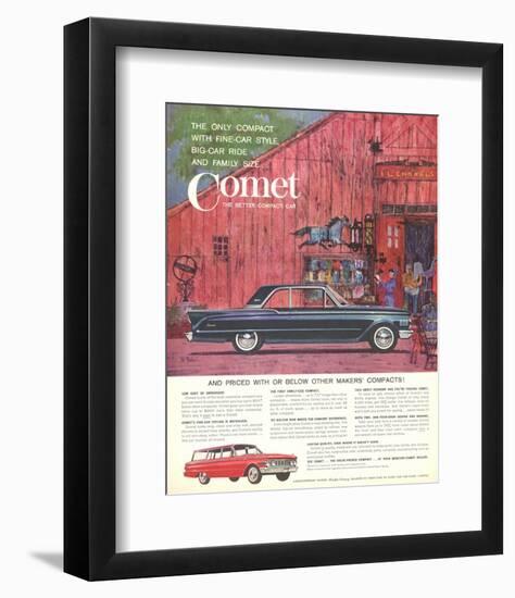 1961 Mercury-Comet Fine-Car…-null-Framed Art Print