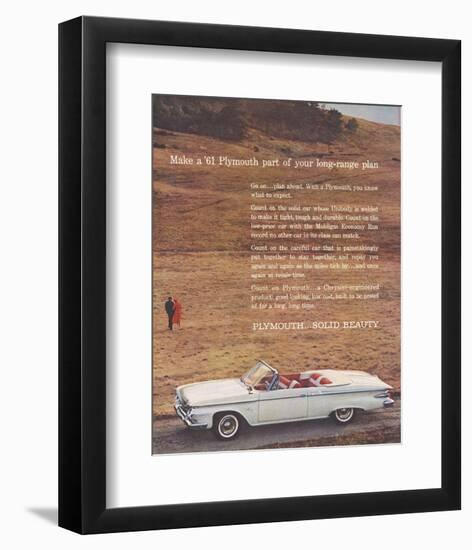 1961 Plymouth - Solid Beauty-null-Framed Art Print