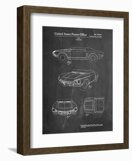 1962 Chevrolet Covair Super Spyder Concept Patent Print-Cole Borders-Framed Art Print