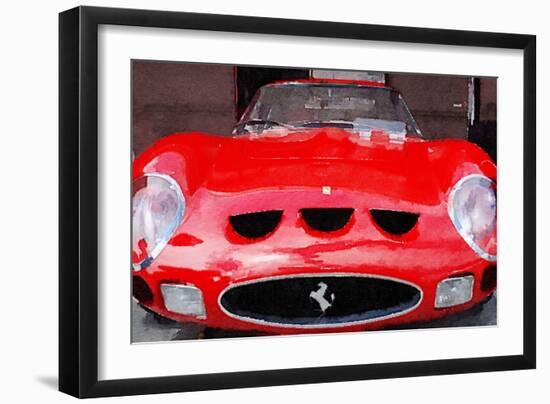 1962 Ferrari 250 GTO Front Watercolor-NaxArt-Framed Art Print