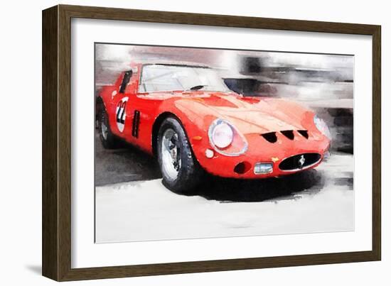 1962 Ferrari 250 GTO Watercolor-NaxArt-Framed Art Print