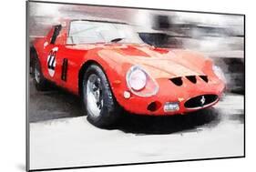 1962 Ferrari 250 GTO Watercolor-NaxArt-Mounted Art Print