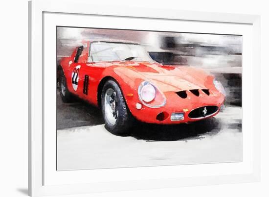 1962 Ferrari 250 GTO Watercolor-NaxArt-Framed Premium Giclee Print