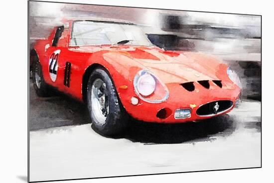 1962 Ferrari 250 GTO Watercolor-NaxArt-Mounted Premium Giclee Print