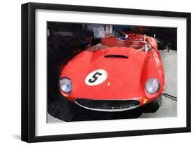 1962 Ferrari in the Pits Watercolor-NaxArt-Framed Art Print