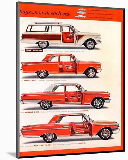 1962 Mercury-Now in Each Size-null-Mounted Art Print