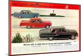 1962 Mercury-Travel in Comfort-null-Mounted Art Print