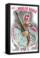 1962 Moulin Rouge cancan rose-Pierre Okley-Framed Stretched Canvas