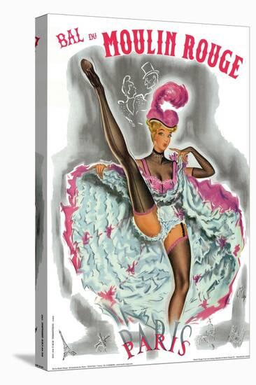 1962 Moulin Rouge cancan rose-Pierre Okley-Stretched Canvas