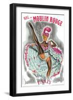 1962 Moulin Rouge cancan rose-Pierre Okley-Framed Giclee Print