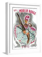 1962 Moulin Rouge cancan rose-Pierre Okley-Framed Giclee Print