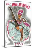 1962 Moulin Rouge cancan rose-Pierre Okley-Mounted Giclee Print