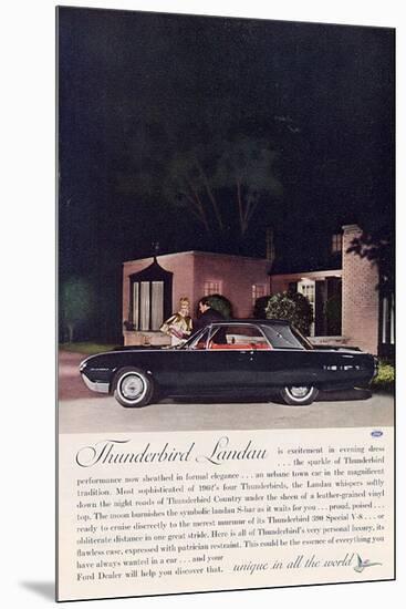 1962 Thunderbird Landau-null-Mounted Art Print
