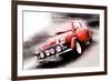 1963 Austin Mini Cooper Watercolor-NaxArt-Framed Premium Giclee Print