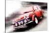 1963 Austin Mini Cooper Watercolor-NaxArt-Stretched Canvas