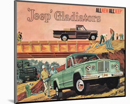 1963 Jeep Gladiators - All New-null-Mounted Art Print