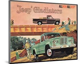 1963 Jeep Gladiators - All New-null-Mounted Art Print