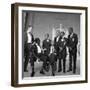 1963 March Leaders, L-R: Ahmann, Robinson, Prinz, Randolph, Rauh, Lewis, McKissick-null-Framed Photo